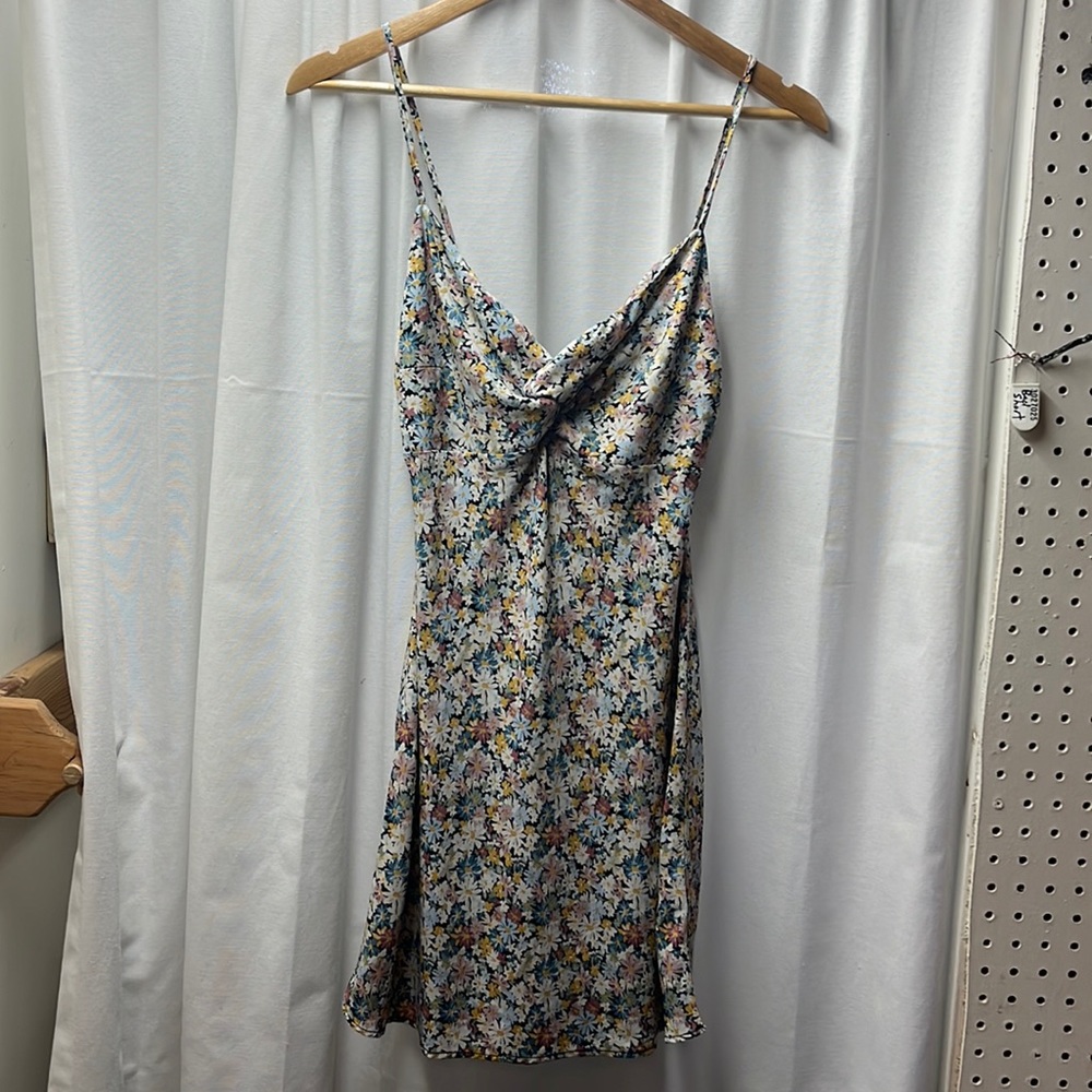 Abercrombie and Fitch Pastel Flower Twist Spaghetti Strap Dress- XS